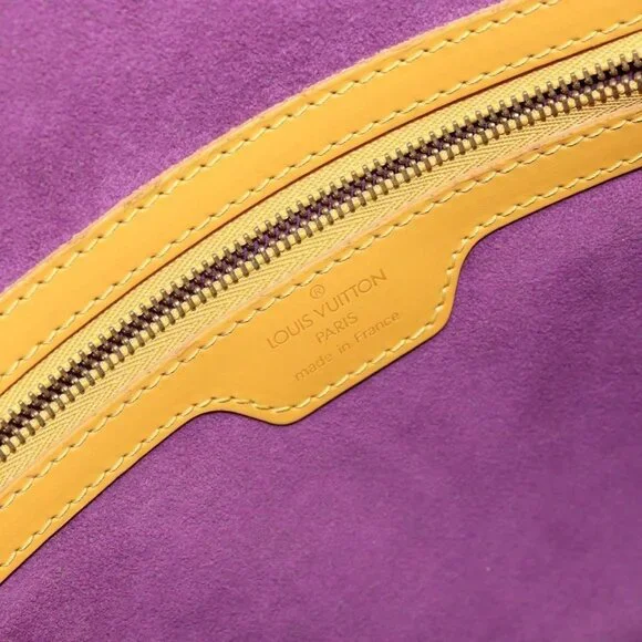 Authentic LOUIS VUITTON Epi Lussac Shoulder Bag Yellow M52289 LV - Picture 8 of 16
